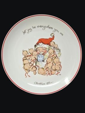 Vintage 1973 Kewpie Christmas Commemorative Edition Porcelain Plate